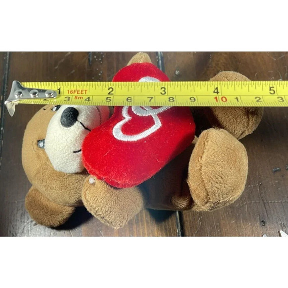 Dan Dee Teddy Bear Brown Heart Valentines Day Stuffed Animal Plush 2011 6” - Picture 6 of 9
